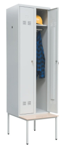 Kleiderschrank 2 Abteile mit Sitzbank 2200x600x760